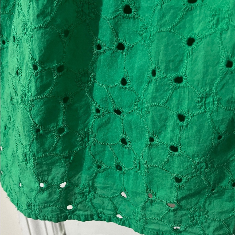 Crown & Ivy Emerald Eyelet Blouse - Picture 7 of 12